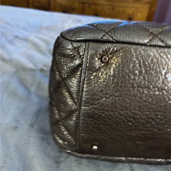Kate Spade New York Quilted Metallic Leather Satchel - Picture 11 of 16